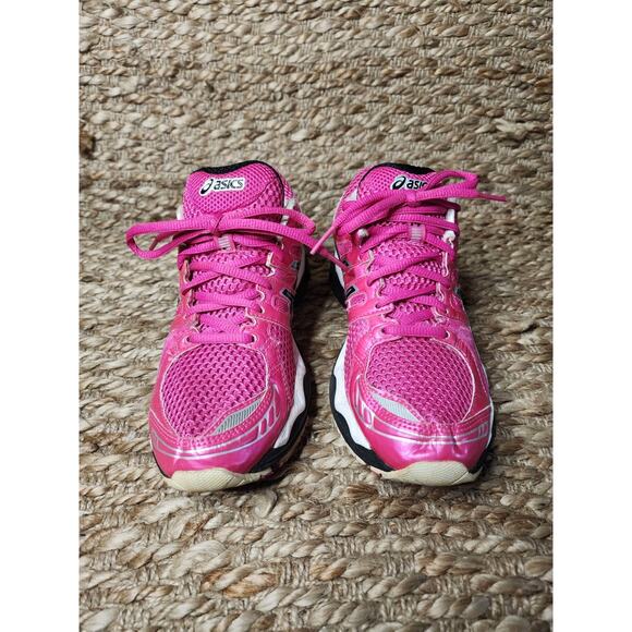 Asics Gel Nimbus 14 Pink Black Athletic Running Shoes Women's Size 7 T291N - Picture 3 of 11